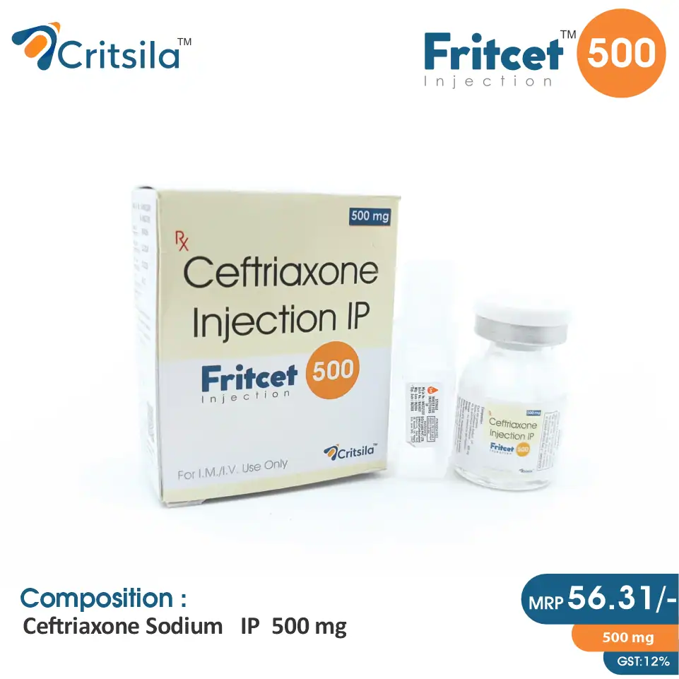 Ceftriaxone (500mg) Injection at Best Price in PCD Pharma Franchise for Bacterial Infections.